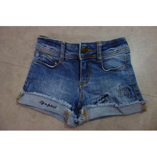 Short En Jean À Revers Et Broderies Tape À L'oeil - 3 Ans