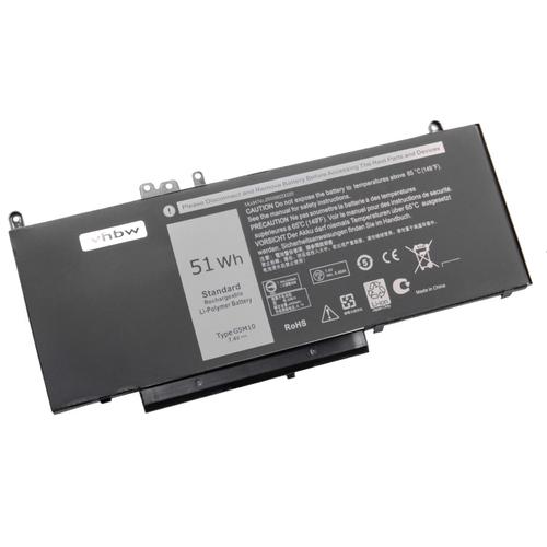 vhbw Li-Polymère batterie 6800mAh (7.4V) pour ordinateur laptop notebook Dell Latitude 15 5000, 3150, 3160, E5250, E5270, E5450, E5450 15.6", E5470
