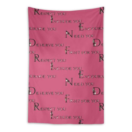 S4sassy Coton Rose Citations Texte Dortoir Tenture Portrait Tapisserie Salon Décor-58x80 Pouces