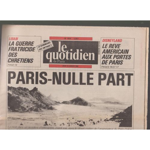 Le Quotidien De Paris 1914
