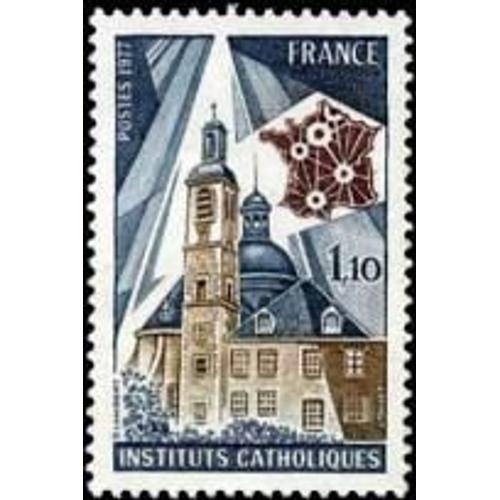 Instituts Catholiques De France : Église Des Carmes À Paris Année 1977 N° 1933 Yvert Et Tellier Luxe