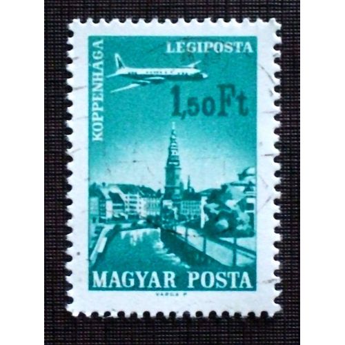Hongrie Poste Aérienne N° 284 Oblitéré De 1966 - 1fo50 « Avion Survolant Des Villes Diverses : Copenhague » - Theme Avions