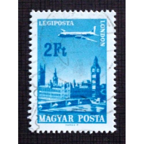 Hongrie Poste Aérienne N° 285 Oblitéré De 1966 - 2fo « Avion Survolant Des Villes Diverses : Londres » - Theme Avions