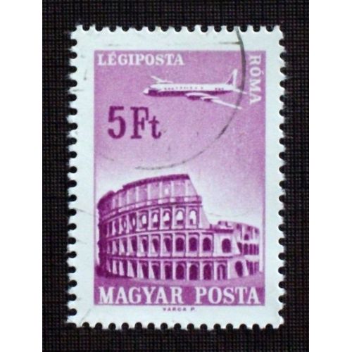 Hongrie Poste Aérienne N° 289 Oblitéré De 1966 - 5fo « Avion Survolant Des Villes Diverses : Rome » - Theme Avions
