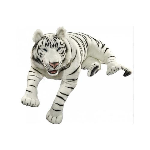 Peluche Tigre Blanc Couché 150 Cm Anima