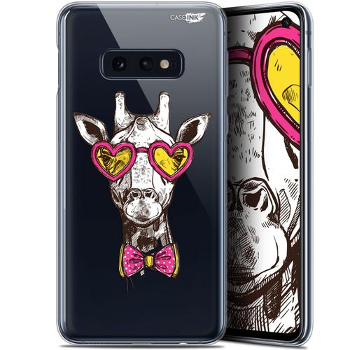 Caseink Coque Pour Samsung Galaxy S10e (5.8 ) Gel Hd [ Nouvelle Collection - Souple - Antichoc - Imprimé En France] Hipster Giraffe