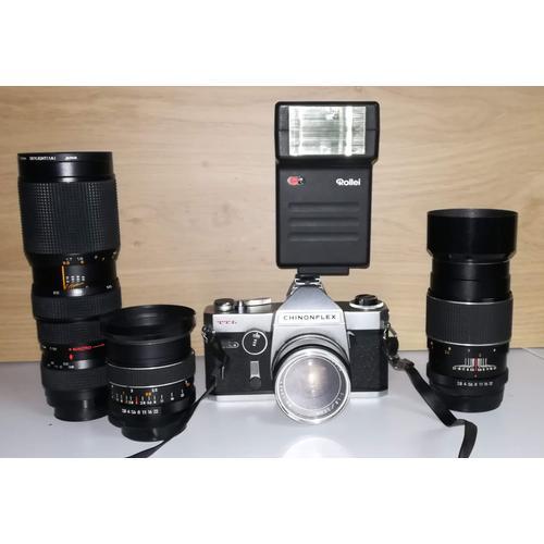 CHINONFLEX TTL + objectif Chinon 2,8/35 mm + objectif Chinon 2,8/135 mm + objectif Zoom 3.8/85x210