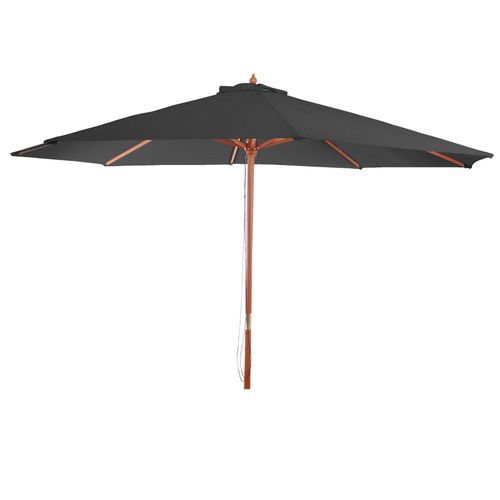 Parasol Florida, Parasol De Jardin, Parasol De Marché, Ø 3,5m Polyester/Bois 7kg   Anthracite