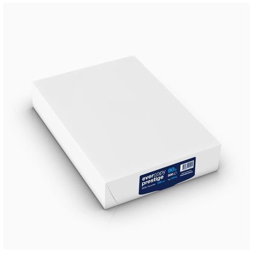 Clairefontaine Lot de 2 Ramettes 500 Feuilles Papier Evercopy Prestige 100% Recyclé A4 90g Blanc 160CIE