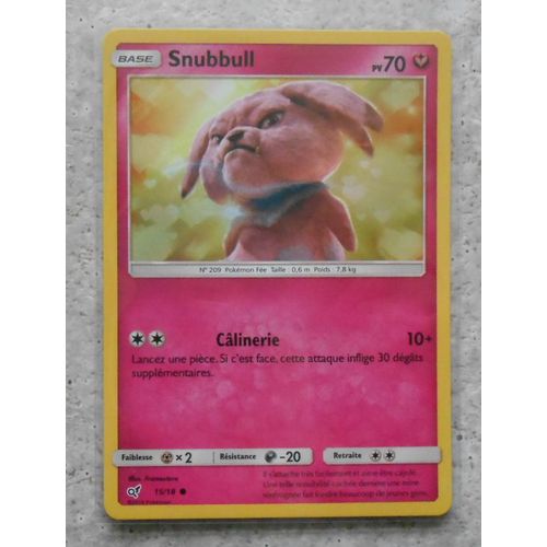 Snubbull Holographique 15/18 Série Détective Pikachu