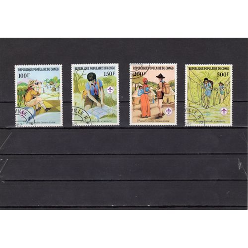 Timbres-Poste Du Congo (75ème Anniversaire Du Scoutisme)