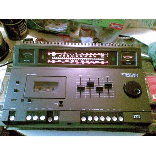 ITT schaub -lorenz stereo cassette 5102 + enceintes EMUD 1600 lautsprecher box grundig