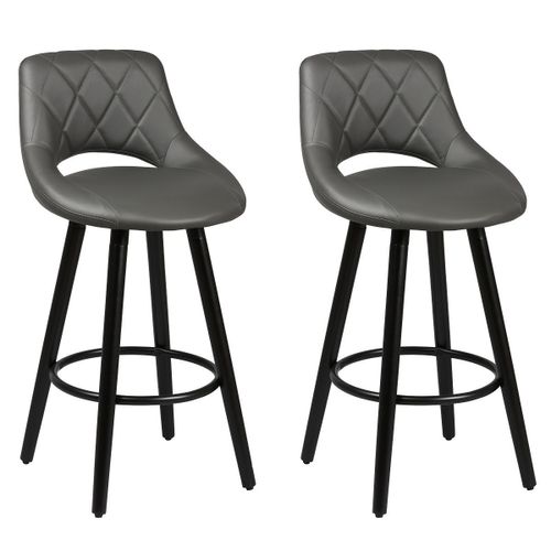 Niels - Lot De 2 Tabourets Gris