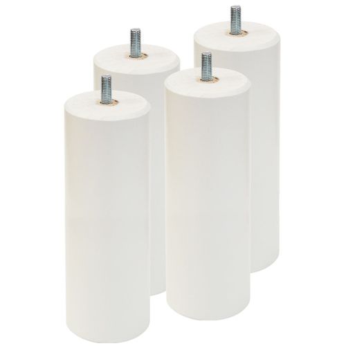 Elea - Jeu De 4 Pieds 20 Cm Blanc Pour Sommier Tapissier