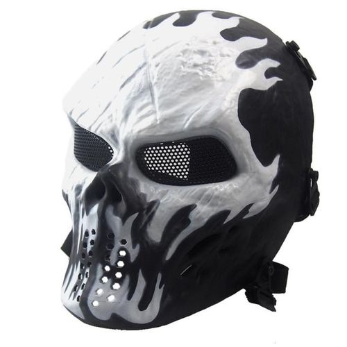 Buyiesky®Airsoft Facial Crâne Squelette Cs Masque Tactique Militaire Halloween