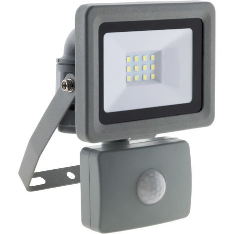 Projecteur LED 10W Gris - Avec détecteur de mouvement - - IP44