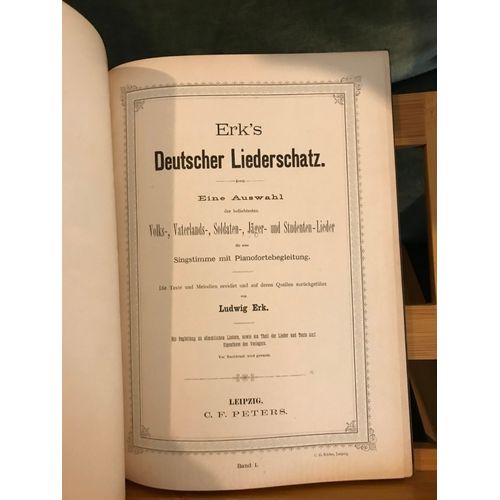 Ludwig Erk Deutscher Liederschatz Recueil Chant Piano Partition Éd Peters Vol. 1