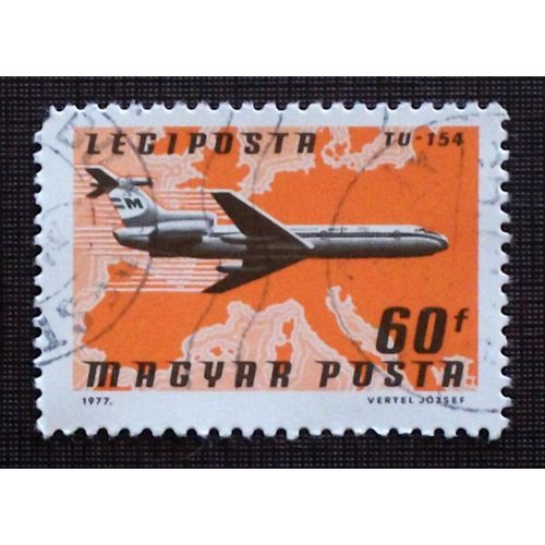 Hongrie Poste Aérienne N° 392 Oblitéré De 1977 - 60fi « Avions Commerciaux : Tu-154 » - Theme Avions
