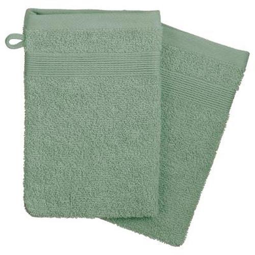 Lot De 2 Gants De Toilette "Confort" 15x21cm Celadon