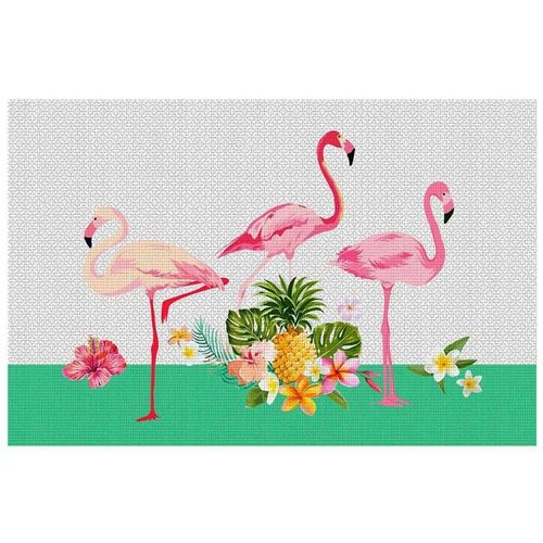 Set De Table À Motifs "Flamingo Beach" 28x43cm Rose