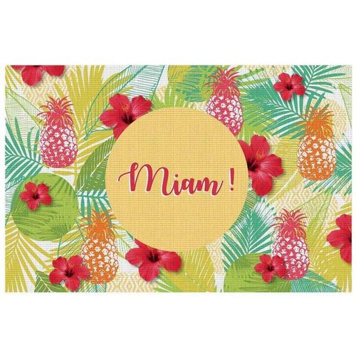 Set De Table "Miam Gourmand" 28x43cm Multicolore