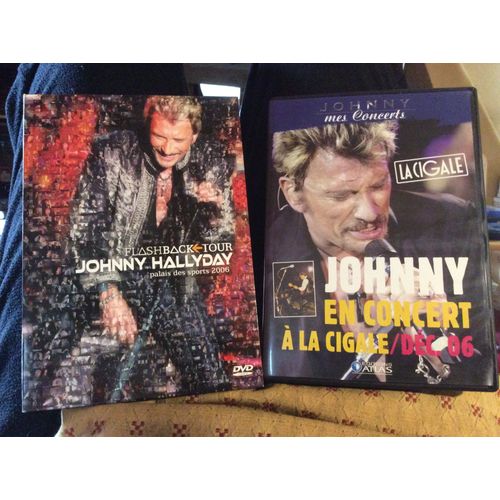 Lot 2 Dvd. Johnny Hallyday Palais Des Sports 2006((())) Johnny En Concert À La Cigale Décembre 2006