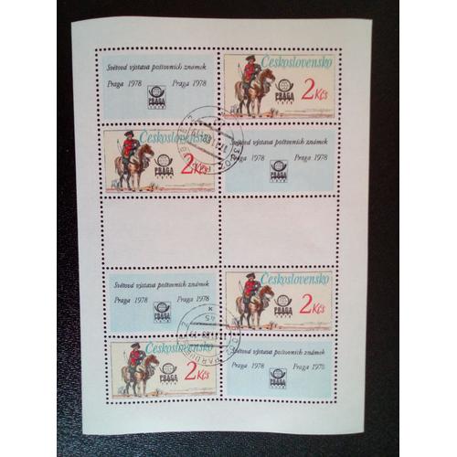 Timbre Tchécoslovaquie Yt 2215 Bloc Uniformes Postaux Historiques 1977 ( 070512 )