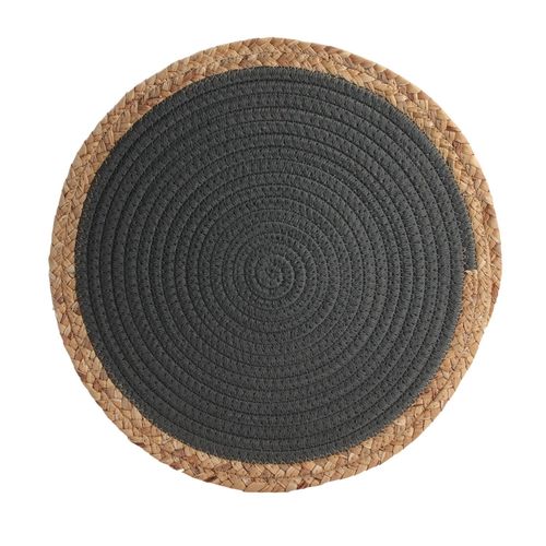 Set De Table Bord De Mer Seagrass - Diam. 38 Cm - Gris