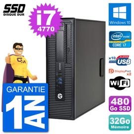 PC HP Z240 SFF Ecran 27 Intel G4400 RAM 32Go Disque Dur 500Go