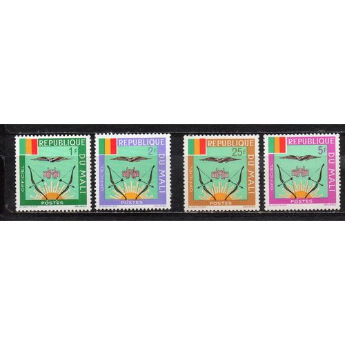 Mali- Lot De 4 Timbres Neufs De Service