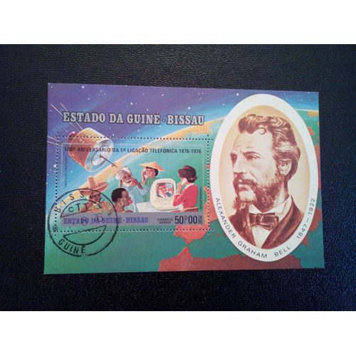 Timbre Guinée-Bissau M I Bf 29 Satellite Molniya 1976