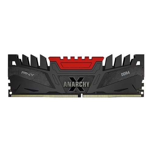 PNY Anarchy X - DDR4 - kit - 16 Go: 2 x 8 Go - DIMM 288 broches - 3200 MT/s / PC4-25600 - CL16 - 1.35 V - mémoire sans tampon - non ECC - rouge
