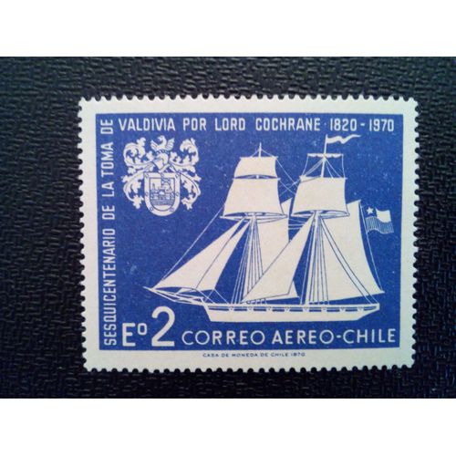 Timbre France Yt Pa 264 Capture De La Ville De Valdivia Par Lord Thomas Cochrane 1970 ( 080512 )