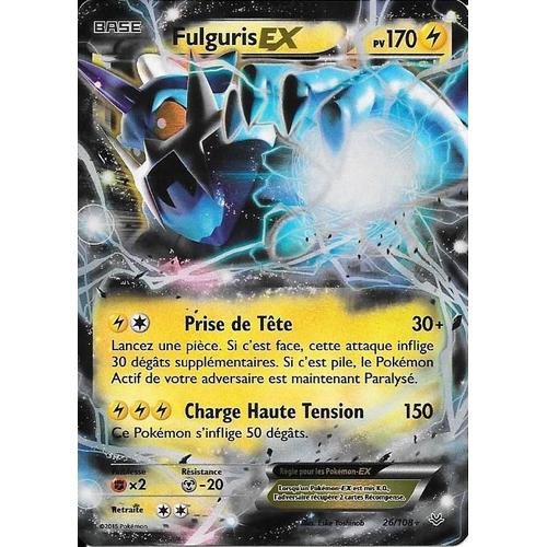 Carte Pokemon Francaise Fulguris Ex 26/108 Ciel Rugissant 