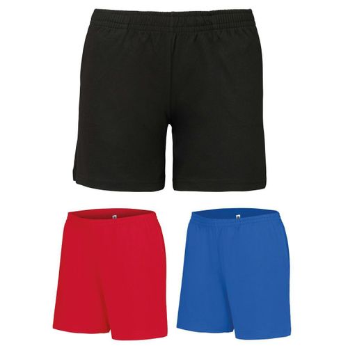 Lot 3 Shorts Jersey Femme - Pa152 - Rouge - Bleu Roi - Gris Fonc?