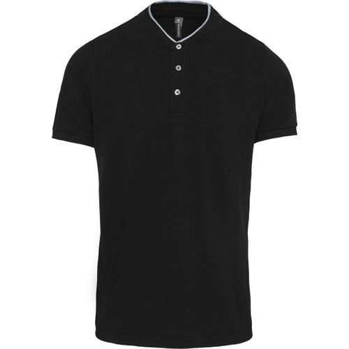 Polo Homme Col Mao - Manches Courtes - K223 - Noir