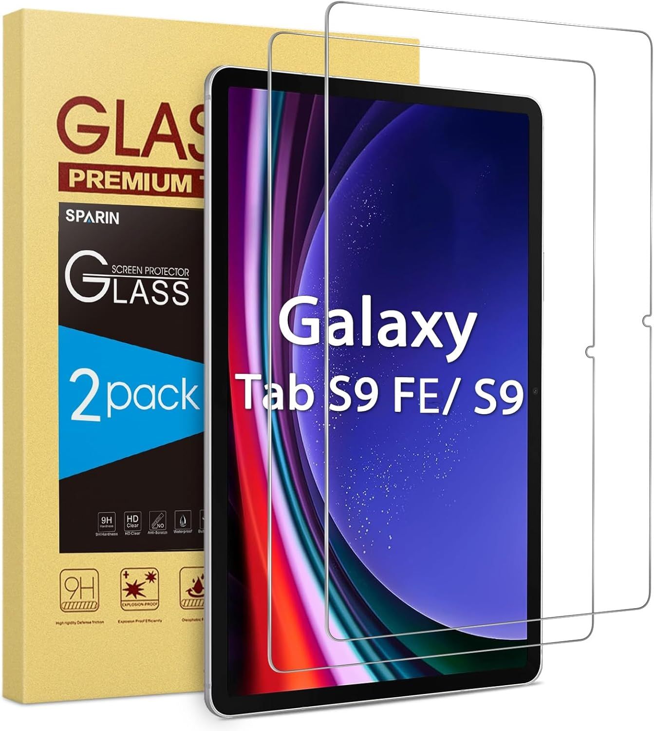 2 Pièces Verre Trempé Pour Samsung Galaxy Tab S9 Fe/Tab S9 / Tab S8 / Tab S7 11 Pouces,Protection Écran Compatible Avec Le Stylo S, Sans Bulles,3d Touche