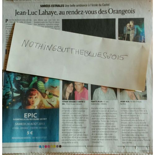 Jean Luc Lahaye Lot 2 Articles Régionaux 2013