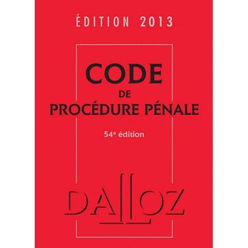 Code De Procédure Pénale 2013