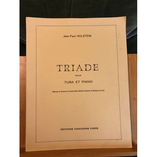Jean-Paul Holstein Triade Pour Tuba Et Piano Partition Éditions Choudens