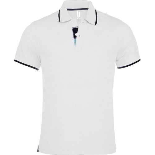 Polo Homme Inserts Contrast?S - Manches Courtes - K245 - Blanc