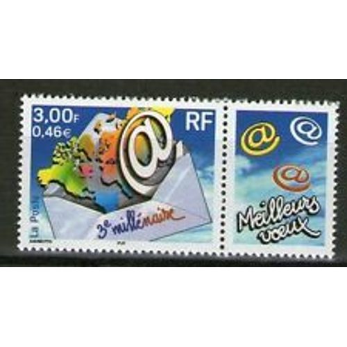 Timbres France 2000 Neuf ** Bdf N° 3365 Meilleurs Voeux 3 Ème Millénaire