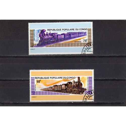 Timbres De Poste Aérienne Du Congo (Locomotives)