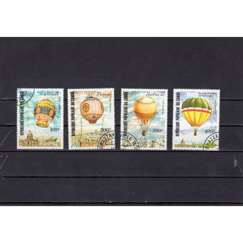 Timbres De Poste Aérienne Du Congo (Bicentenaire Des Premiers Vols En Ballon)