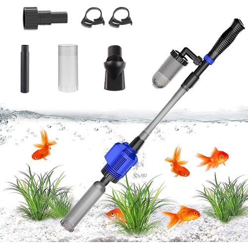 Aspirateur Aquarium Electrique, Aspirateur De Nettoyage Aquarium De Algues/Gravier/Saleté Laveur De Sable, Aspirateur Automatique Pour Aquarium Nettoyeur De Gravier D'aquarium, Changez L'eau, Nettoyer