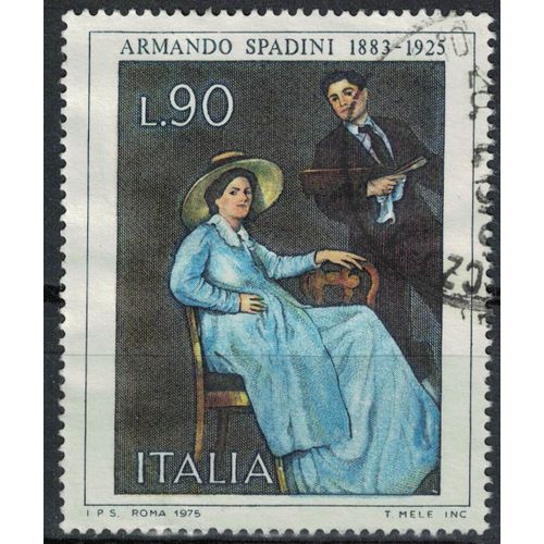 Italie 1975 Oblitéré Used Oeuvre Du Peintre Armando Spadini