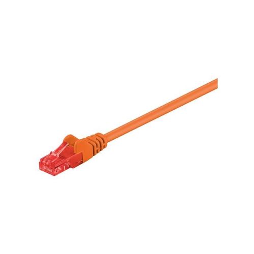 goobay - Cordon de raccordement - RJ-45 (M) pour RJ-45 (M) - 25 cm - UTP - CAT 6 - moulé - orange