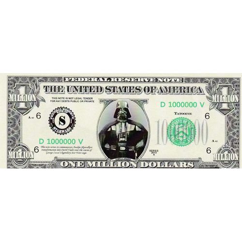 Vend Dollar À L'effigie De Dark Vador