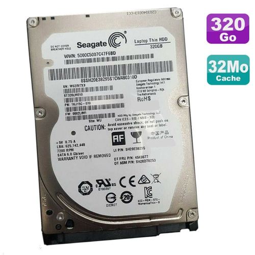 Disque Dur 320Go SATA 2.5" Seagate ST320LM010 1KJ15C-070 Laptop Thin 32Mo
