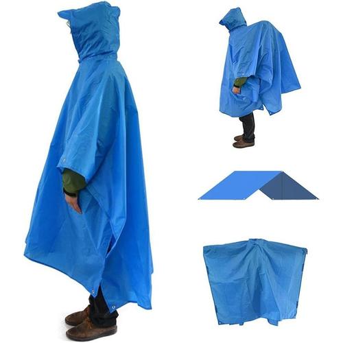 Poncho De Pluie Poncho De Pluie Unisexe Imperméable Imperméable Avec Capuche Et Poche De Rangement Auvent De Protection Solaire Résistant À L'humidité Pour Hommes Et Femmes